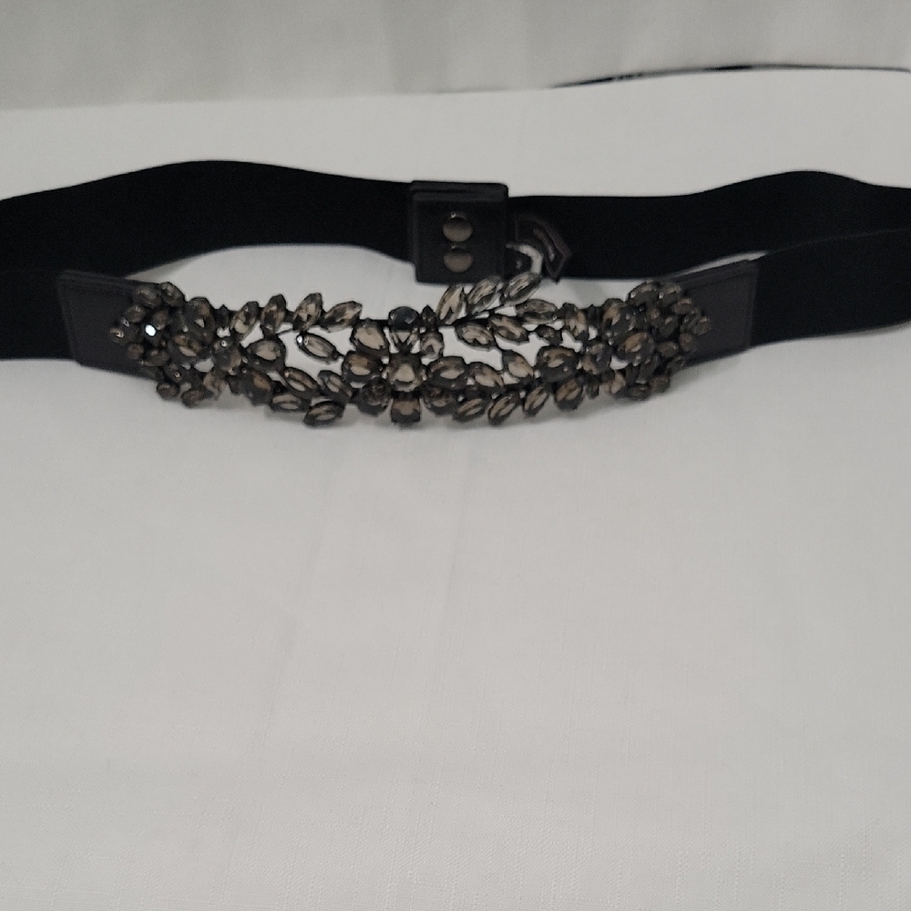 BCBGMaxAzria Black Beaded Women's Belt